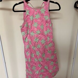 Lilly Pulitzer Pink and Green Turtle Dress